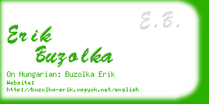 erik buzolka business card